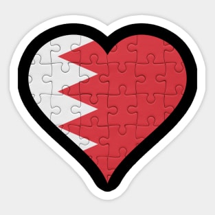 Bahraini Jigsaw Puzzle Heart Design - Gift for Bahraini With Bahrain Roots Sticker